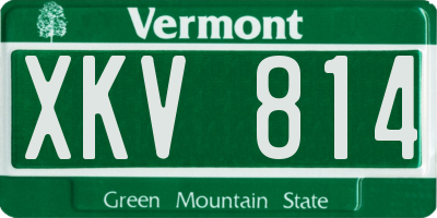 VT license plate XKV814