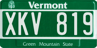VT license plate XKV819