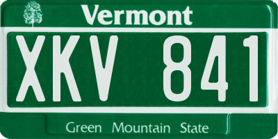 VT license plate XKV841