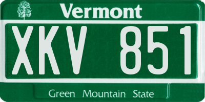 VT license plate XKV851