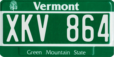 VT license plate XKV864