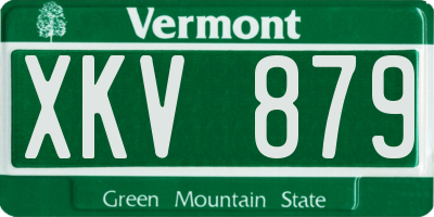 VT license plate XKV879