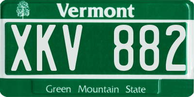 VT license plate XKV882