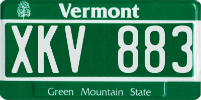 VT license plate XKV883