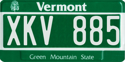 VT license plate XKV885