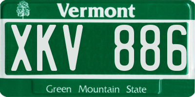 VT license plate XKV886