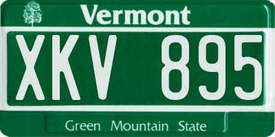 VT license plate XKV895