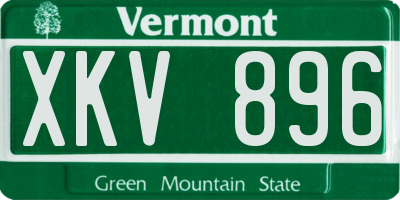 VT license plate XKV896