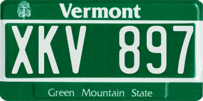VT license plate XKV897