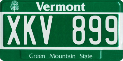 VT license plate XKV899