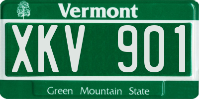 VT license plate XKV901