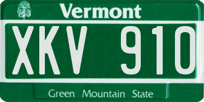 VT license plate XKV910