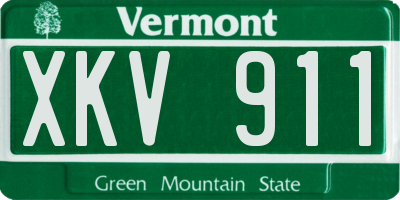 VT license plate XKV911