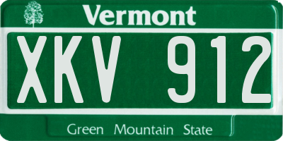 VT license plate XKV912