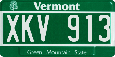 VT license plate XKV913