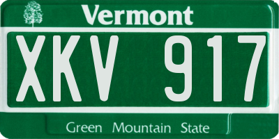 VT license plate XKV917