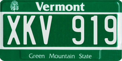 VT license plate XKV919