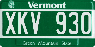 VT license plate XKV930