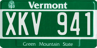 VT license plate XKV941