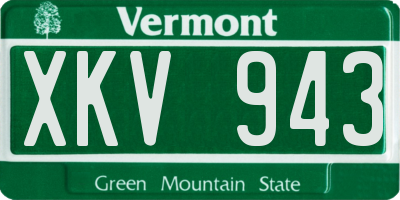 VT license plate XKV943