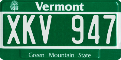 VT license plate XKV947
