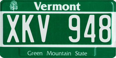 VT license plate XKV948