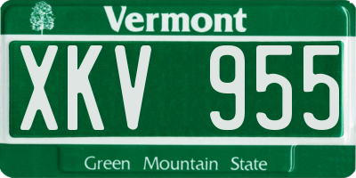 VT license plate XKV955
