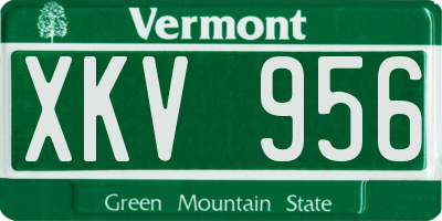 VT license plate XKV956
