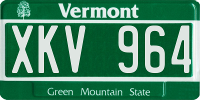 VT license plate XKV964