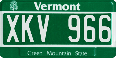 VT license plate XKV966
