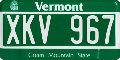 VT license plate XKV967