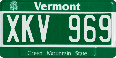 VT license plate XKV969