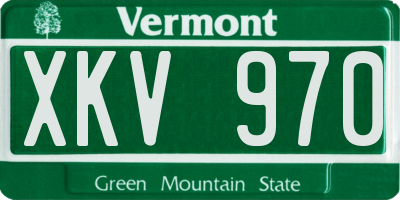 VT license plate XKV970
