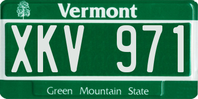 VT license plate XKV971