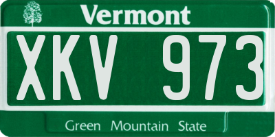 VT license plate XKV973