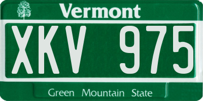 VT license plate XKV975