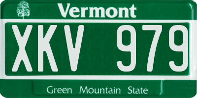 VT license plate XKV979
