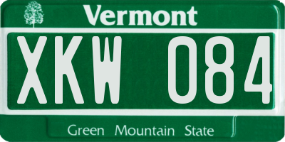 VT license plate XKW084