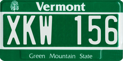 VT license plate XKW156