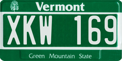 VT license plate XKW169
