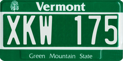 VT license plate XKW175