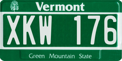 VT license plate XKW176