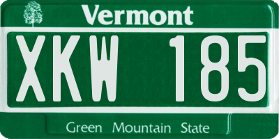 VT license plate XKW185