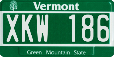 VT license plate XKW186