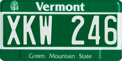 VT license plate XKW246