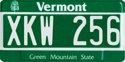 VT license plate XKW256