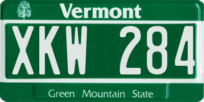 VT license plate XKW284