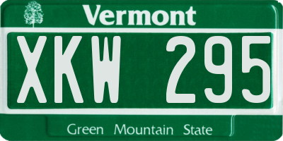 VT license plate XKW295