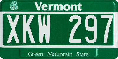 VT license plate XKW297