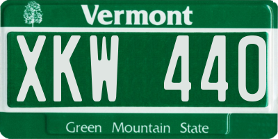 VT license plate XKW440